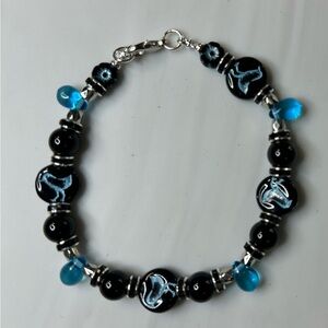 Drops of Jupiter - Blue Bird and Black Bead Bracelet